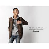 比翼仕立てステンカラージャケットコート メンズ ショップコート | Rocky Monroe | 詳細画像8