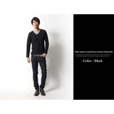 フェイクレイヤード長袖無地Uネックカットソー メンズ ロンTシャツ | Rocky Monroe | 詳細画像6