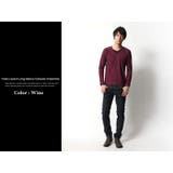 フェイクレイヤード長袖無地Uネックカットソー メンズ ロンTシャツ | Rocky Monroe | 詳細画像7