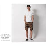 コットンリネンプリペラ素材カモ柄プリント迷彩ショートパンツ メンズ ハーフパンツ | Rocky Monroe | 詳細画像5