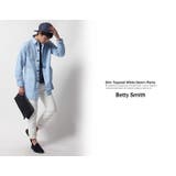 国産 日本製レッドステッチスリムストレッチホワイトデニムパンツ メンズ | Rocky Monroe | 詳細画像5