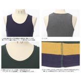 2ライン無地フライスロングタンクトップ メンズ ボーダー | Rocky Monroe | 詳細画像3