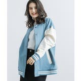 ブルー×オフ | スタジャン メンズ レディース | Rocky Monroe