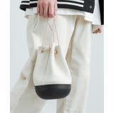 ホワイト×ブラック | 巾着バッグ バケツバッグ ハンドバッグ | Rocky Monroe