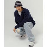 ネイビー | スキッパーニット オーバーサイズセーター カジュアル | Rocky Monroe