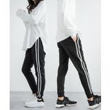 (2ライン)ブラック | ジョガーパンツ サイドライン トラックパンツ | Rocky Monroe