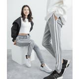 (2ライン)グレー | ジョガーパンツ サイドライン トラックパンツ | Rocky Monroe