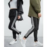 (4ライン)ブラック | ジョガーパンツ サイドライン トラックパンツ | Rocky Monroe