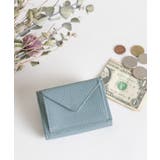 ブルー | ミニ財布 三つ折り財布 レター型 | Rocky Monroe