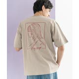 B.グレージュ | 半袖プリントT メンズ レディース | Rocky Monroe