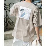 C.グレージュ | 半袖プリントT メンズ レディース | Rocky Monroe