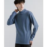 82.サックスブルー | カットソー ハイネック モックネック | Rocky Monroe