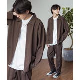 ブラウン(ブルゾン) | セットアップ ワイドジャケット イージーパンツ | Rocky Monroe