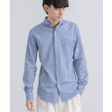 187.S.ロイヤルブルー | 綿麻シャツ 長袖 ホリゾンタルカラー | Rocky Monroe