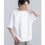 1.ホワイト | 半袖Tシャツ ドルマンスリーブ 接触冷感 | Rocky Monroe