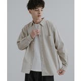 ライトグレージュ(オックス) | ボタンダウンシャツ 長袖 オーバーサイズ | Rocky Monroe