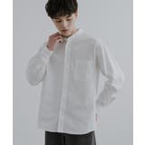 オフホワイト(オックス) | バンドカラーシャツ 長袖 オーバーサイズ | Rocky Monroe