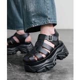 ブラック | グルカサンダル 9cmハイソール 厚底 | Rocky Monroe