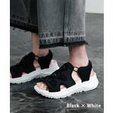 ブラック×ホワイト | GERRY スニーカーサンダル 厚底 | Rocky Monroe