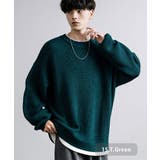 15.T.グリーン | セーター ニット 重ね着風 | Rocky Monroe
