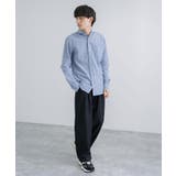 綿麻シャツ 長袖 ホリゾンタルカラー | Rocky Monroe | 詳細画像22