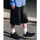 ブラック(オーバーダイ) | カーゴパンツ デニム ハーフ | Rocky Monroe