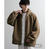 ベージュ | ボアフリースジャケット オーバーサイズ ラグラン | Rocky Monroe