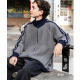 グレー | ニットジャケット 袖ライン トラックジャケット | Rocky Monroe