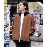 ベージュ | ニットジャケット 袖ライン トラックジャケット | Rocky Monroe