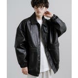 09.ブラック | ブルゾン フライトジャケット エコレザー | Rocky Monroe