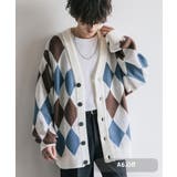 A6.オフ | ニットカーディガン 総柄 オーバーサイズ | Rocky Monroe