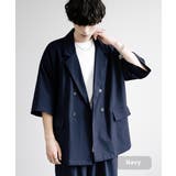 ネイビー | セットアップ ダブルテーラード イージーパンツ | Rocky Monroe