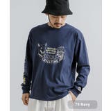 79.ネイビー | クリフメイヤー プリントT オーバーサイズ | Rocky Monroe