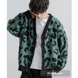 03.M.グリーン | カーディガン ニット レオパード | Rocky Monroe