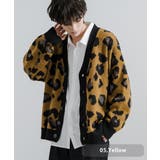 05.イエロー | カーディガン ニット レオパード | Rocky Monroe