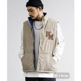 21.S.ベージュ | 中綿ベスト リバーシブル コーデュロイ | Rocky Monroe
