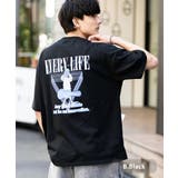B.ブラック | プリントTシャツ 半袖 バックプリント | Rocky Monroe