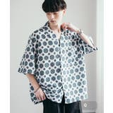 Q | オープンカラーシャツ 総柄 オーバーサイズ | Rocky Monroe