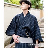 M.Navy系2 | ワンタッチ帯付き浴衣4点セット しじら織り 平織り | Rocky Monroe