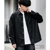 ブラック | ビッグシャツ 長袖 ブロード | Rocky Monroe