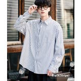 ブラック(ストライプ) | ビッグシャツ 長袖 ブロード | Rocky Monroe