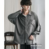 ミディアムグレー | カジュアルシャツ ドレープシャツ 長袖 | Rocky Monroe