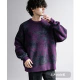 5.パープル系 | クルーネックニット フェザーヤーン フラワー | Rocky Monroe