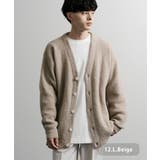 12.L.ベージュ | カーディガン フェザーヤーン Vネック | Rocky Monroe