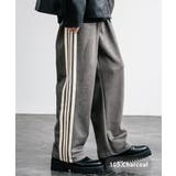 105.チャコール | トラックパンツ フェイクスエード サイドライン | Rocky Monroe