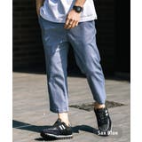 サックスブルー | 接触冷感 クロップドパンツ ストレッチ | Rocky Monroe