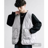 グレー | リバーシブルベスト 前開き 2WAY | Rocky Monroe