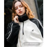 A.オフ×ブラック(ラグラン) | 新色追加 KANGOL ハーフジップフリース | Rocky Monroe