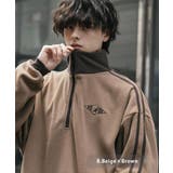 B.ベージュ×ブラウン | 新色追加 KANGOL ハーフジップフリース | Rocky Monroe