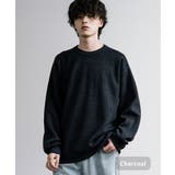 チャコール | ニットソー 長袖Tシャツ ワッフル | Rocky Monroe